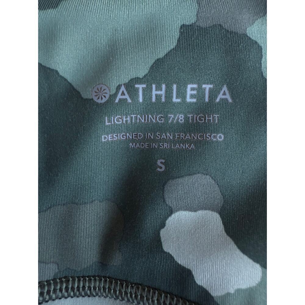 Athleta Lightning Camo 7/8 Tight in Super Sonic Size Small Leggings Activewear - Picture 10 of 13